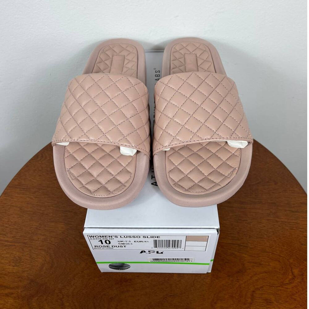 New Women's APL: Athletic Propulsion Labs Lusso Slides in Dust Rose Size 10 - Picture 2 of 8